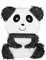 Boland 30960 - Pinata Panda, Größe 50 x 38 x 10 cm, schwarz-weißer Bär, Geburtstag, Dekoration, Party-Spiel, Geschenk