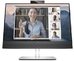 HP E24mv G4 Monitor, Schermo 23,8 FHD IPS, Risoluzione 1920 x 1200, Tempo Risposta 5 ms, Regolazione Inclinazione, Altezza, Pivoting, Antiriflesso, DisplayPort, HDMI, USB-A, VGA, Argento