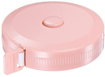sourcing map Mètre ruban à mesurer rond rétractable de 2 m - Taille de poche pour le corps, le tissu, la couture et les travaux manuels - Rose