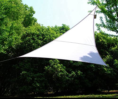 1PEZZO TELO OMBREGGIANTE VELA CON ANELLI DI ANCORAGGIO MT 5X5X5 TRI. BIANCO