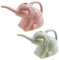 Youning Arrosoir de 2 litres - Design éléphant - Petit arrosoir de jardin en plastique - Pour l'intérieur et l'extérieur - Outils de jardin pour enfants - Vert + rose