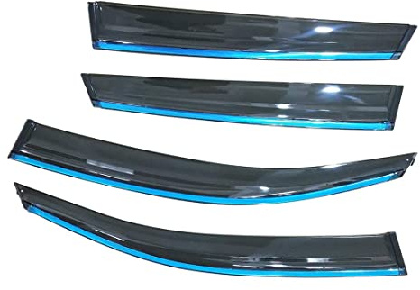 HEYCE 4 Stück Acrylglas Premium Qualität Windabweiser Auto Regenabweiser Regenschutz Rauchgrau für Au-di Q5 2010-2018 Seitenscheiben vorn und hinten