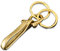 Joyzol Fish Hook Keychain, Solid Brass U Shape Key Hook with D Ring Shackle and 2 Key Ring Heavy Duty Keychain Belt Clip for Wallet Chain Pocket Leathercraft Accessories, Brass, 115mm