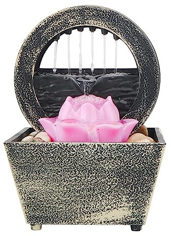 Rianpesn Fontaine Cascade d'intérieur - Ornement électrique de Fontaine d'eau de Table d'USB - Décoration de Bureau Décor de Cascade pour Tables Bureaux Étagères Comptoirs