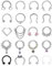 Adramata 20 Pcs 16G Septum Piercing Chirurgenstahl Nasenring Piercing Set Clicker Septum Ringe CZ Tragus Piercing Conch Helix Piercing Ohr Gold Silber Nasenpiercing Ring Septum Piercing Schmuck