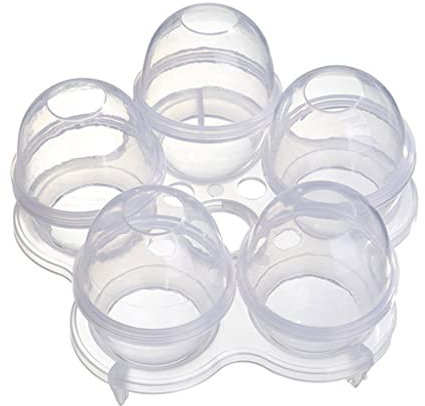 Cocedor de Huevos Duros 5 para Eggies sin cáscaras con Separador de Clara de Huevo Adicional, vaporizador de Huevos, Herramientas de Cocina Practi