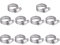 10 Piezas Clips de Manguera 13-19 mm Clips de Jubileo Ajustables 304 Abrazaderas de Manguera de Acero Inoxidable Tuberías de Manguera de Lápidas Clamps