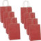 30 Stück Papiertüten Kastanienbraun Rot mit Henkel Geschenktüten Klein mit Henkel,Papiertüten 15X8X21cm,Henkeltüten Papier Papiertüten Weihnachten Tüten Papier für Einkaufstüten und Geburtstags