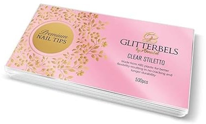 Glitterbels Clear Stiletto Nails Tips (500pcs)