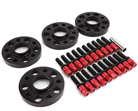Spurplatten Spurverbreiterung 4PCS Für 3 Serie G20 318d 320d 320d 320i 330d 330i 20mm Rad Spacer Kit PCD 5x112mm CB 66,56mm Spurverbreiterungen (Farbe : Red)