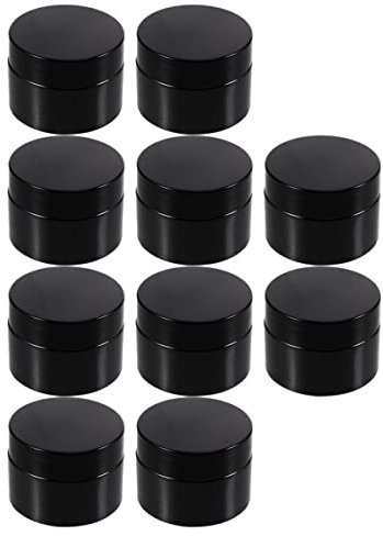 FRCOLOR Lot de 10 flacons de crème pour le visage - Pieds de table - Noir - solaire - Crème anti-rides pour les yeux - Récipient en verre pour cosmétiques