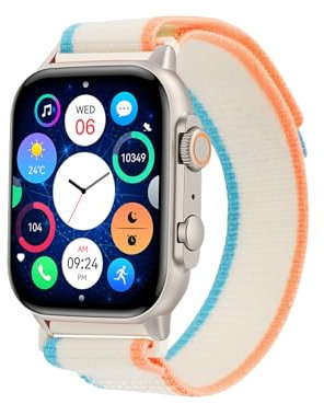 Trevi T-FIT 430 A Smartwatch con Display 1.95 AMOLED, Orologio Smart con Funzione Chiamata Wireless, Controllo Allenamento Fisico e Stato Benessere, Monitoraggio del Sonno, IP68, Silver