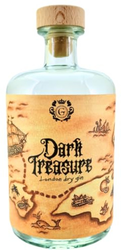 Dark Treasure London Dry Gin, Gin Artigianale Italiano Premium - 42% vol. (70cl)