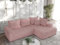 Fun Möbel Ecksofa Couchgarnitur Sofa Oskar (Altrosa, Seite Rechts)