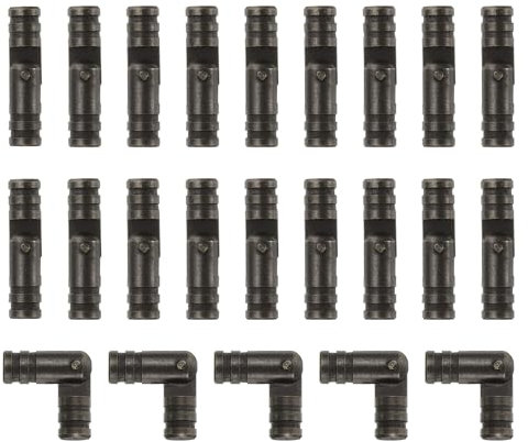 sourcing map 50Pcs Invisible Barrel Hinges, 4x17mm Brass Concealed Hinge, Hidden Barrel Hinge, Small Concealed Hinges for Jewelry Box, Music Boxes, Small Woodworking Projects, Black