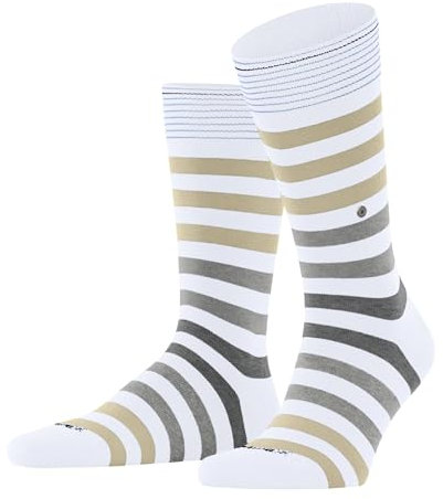 Burlington Herren Socken Blackpool M So Baumwolle gemustert 1 Paar, Weiß White 2001, 40-46