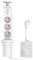 Logtronik Multiprise Encastrable Charge Rapide Bloc Prise Escamotable à la Norme Européenne 3 Prises avec 2 USB A et 1 USB-C PD 20W-Diamètre 60mm Câble 1,8m-pour Cuisine ou Bureau (Blanc)