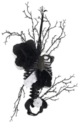Perfeclan Halloween Deko Floraler Skelett Torso mit Lichtern