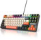 SbocKeeb TKL Gaming Keyboard 80 Percent, RGB Mechanical Keyboard American QWERTY, 87 Keys Wired Keyboard Backlight with Linear Red Switch for PC Gamer 87 Carbon Red