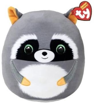 TY Schlauer Waschbär - Squishy Beanie 10 | Weiches Plüschtier für Kinder, Babytier, Kuschelteddy, Sammler-Plüschtiere