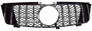 Autozubehör Frontgrill Mittelnetz Grills Montagerahmen Abdeckung Zierleiste Dekoration Kompatibel for Mercedes -Benz M-Klasse ML W164 2005-2011(W164 05-08 Silver)
