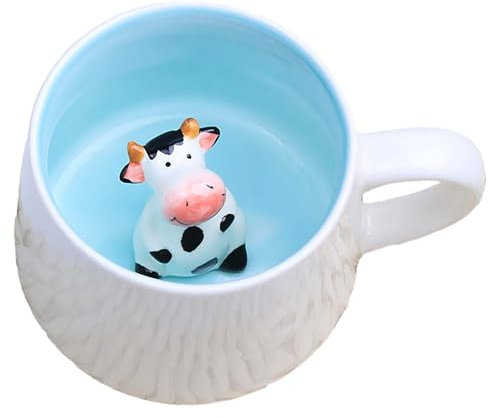 Wake Pray Coffee Mug Cow Mug With Cow Inside Cute Coffee Mugs With Handle Tea Cups Ceramic Cup Funny Coffee Mugs With Spoon Mugs Gift Women Friends Unique Coffee Mug For 40's 50's 60s (C, One Size)