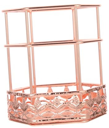 CANIGHT Wrought Iron Rose Gold Pen Holder Desk Decoration Pencil Shaped Pen Box Office Accessory