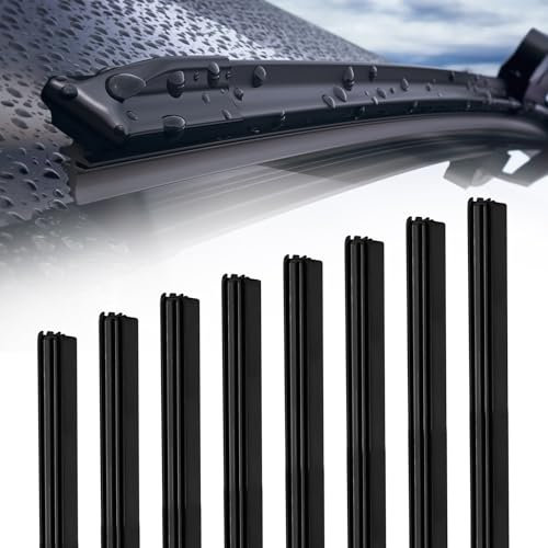 alwaiiz 8 Stück Scheibenwischer Gummi 700mm, Ohne Knochen Wischergummi, Scheibenwischergummi Meterware Universal, Scheibenwischer Ersatz Gummi, Schneidbar