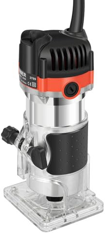 Défonceuse à une main 800 W - Défonceuse électrique à main - 30 000 tr/min - Pour le fraisage des bords et le fendage du bois