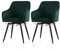 TUKAILAI Esszimmerstühle Drehbar 2er-Set Samt, Drehstuhl Esszimmer mit Armlehnen Rückenlehne Metallbeine,Küchenstuhl Polsterstuhl Armlehnenstuhl für Wohnzimmer Küche Schlafzimmer, Grün