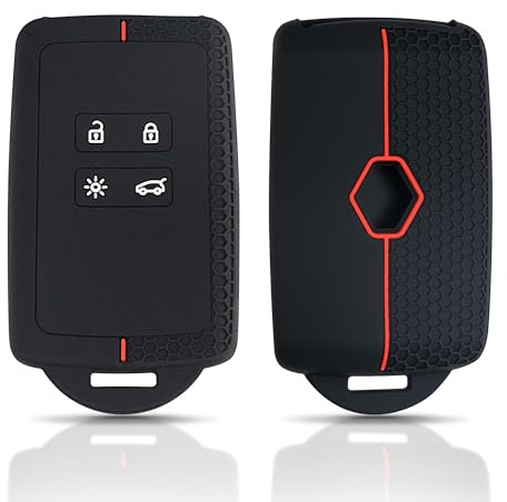 Porte-carte compatible avec Renault – Coque fine pour clé de voiture 1:1, anti-rayures et antichoc pour clés de voiture, accessoires utiles en TPU