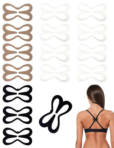 TPZORJX 12 Stück BH Träger Clips, BH Träger Halter Schmetterling Stil BH Clips bh clips für bh träger rücken Unsichtbar rutschfeste bh klammer rücken für Volle Körbchengröße