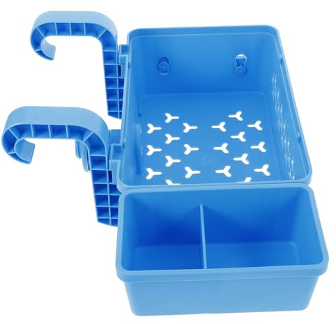 HEMOTON Pool-aufbewahrungskorb Schwimmbad Poolzubehör Für Obige Pools Schwimmkorb Zubehör Für Aufstellpools Körbe Poolkorb Behälter Am Pool Mit Schwimmpool Hängend Groß Blue Plastik