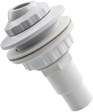 Pool Einlaufdüse,Einströmdüse für Stahlwandpools,Rücklauf Düse mit schwenkbarem Kopf,Skimmer Pool Düse,Paradies Pool Einlaufdüse in Weiß,Einströmdüse für Stahlwandpools mit Schlauchstutzen 32/38mm