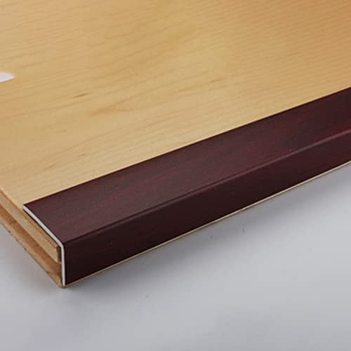 Profilo per bordi scale, Confezione da 2 protezioni per bordi scale in legno, bordatura/protezione in PVC con adesivo per piastrelle in vinile, riduttori di gocciolatoio per gradini di casa e ufficio