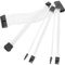 Operitacx 1 Set Power Supply Extension Cable Kit Includes Atx Pin Pci Cables Durable Coated with for Custom Builds