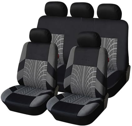 MeKnMoney Auto Sitzbezüge Set Für Citroen C3 Aircross 2005-2023 2024 2025 2026, Atmungsaktiv Sitzschoner Sitzbezügesets Auto Innenraum Zubehör,D/Grey