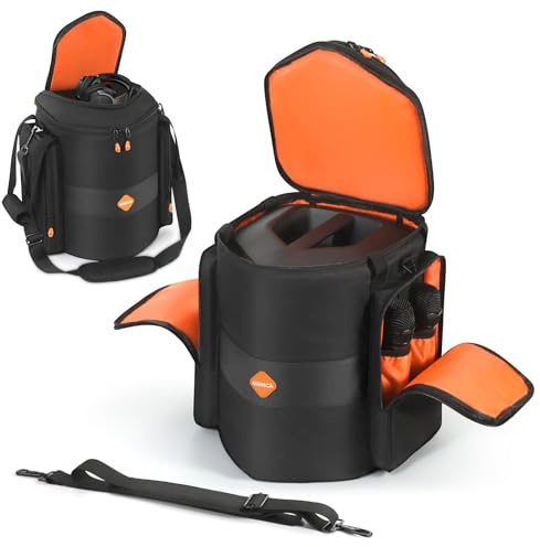 MRINCA Carrying Case Compatible with Bose S1 Pro/S1 Pro+, Portable Bluetooth Speaker Bag with Shoulder Strap for Speaker, Microphones, Charger, Headphones, Cables, Multi-Pocket Durable Design