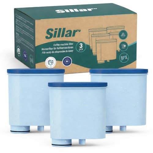 Sillar Wasserfilter Kartusche kompatibel mit Philips AquaClean CA6903/10 & CA6903/22 – für Kaffeevollautomat, LatteGo & Saeco – Kalkschutz & besserer Geschmack – 3er Set
