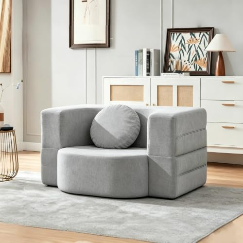 Moubhjd Moderne Loveseat-Sofa,Modulares Sofa für Entfalten Ohne Verformung, Hochdichte Schwammfüllung, Keine Montage erforderlich, für Wohnzimmer, Schlafzimmer, Lounge(Sofa Size : 100x90x60cm)