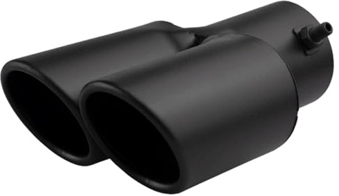 Dual Exhaust Tips, 2.5 Inlet Stainless Steel Straight Exhaust Tips for Trucks Car (Black) Tip Black Dual Tip
