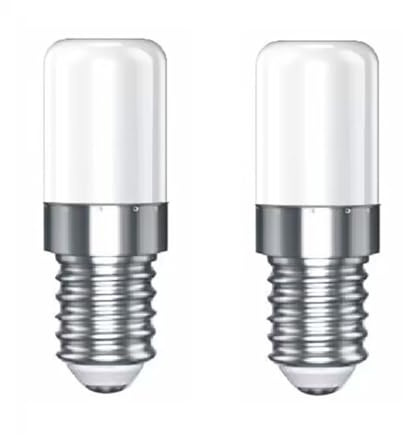 2w E12 E14 LED-kylskåpslampa, 8×2835smd, 200lm, ac110-130V/220-240V, 360° Mini majslampa till kylskåp, köksfläkt, apparatbelysning, paket med 2 (E14 2W 110V/Vit 6500K)