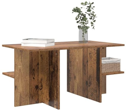 vidaXL Couchtisch Altholz 87 x 50 x 45 cm Holzwerkstoff, Eleganter Tisch für drinnen, modernes Wohnzimmer-Highlight, praktischer Akzent, dekorativer Kaffee für die Familie