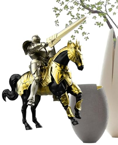 Nuhjytgf Knight Action Figure - Assembly Required Multi-Jointed Movable Decoration,Medieval Knight Action Figures | for Living Room Study Room Office Bookshelf Desk Bedside Table