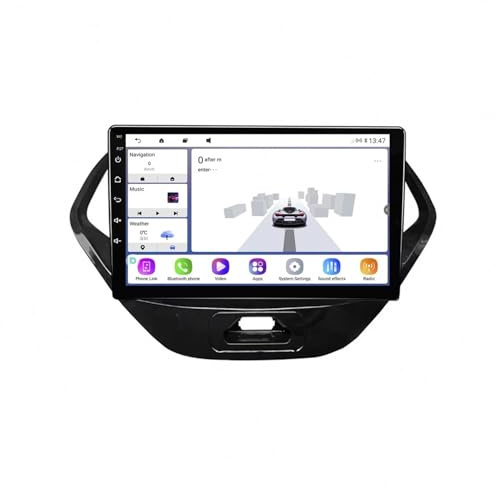 Carplay Screen for Ford FIGO KA 2015-2018 Hd Touch Screen Car Stereo Portable Link Car Play Music Video Player Siri/Aux/Airplay/Fm/Radio Stereo, 8 Core 8G+256G