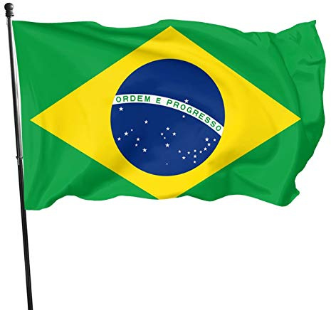 Bandera de Brasil, 3x5 pies, pancarta decorativa para exteriores e interiores, jardín o casa.