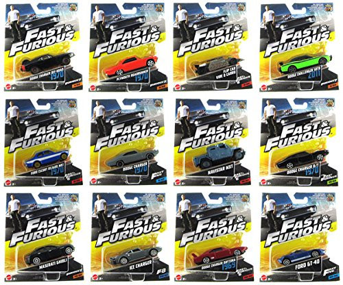 Fast & Furious Set 12 Modellautos 1:55 Mattel FCF35