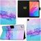 DodoBuy Coque pour Huawei MatePad T8 8 Pouces Tablet, Magnétique Flip Smart Cover PU Cuir Housse Étui Case Mince Svelte Portefeuille Supporter avec Carte de Crédit Fentes - Sable