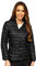 BOLF Donna Giacca mezza stagione Trapuntata Giubbino Piumino Cappuccio Cerniera a zip Tempo libero Sport Fitness Outdoor Basic Casual Style 20311 Nero L [D4D]