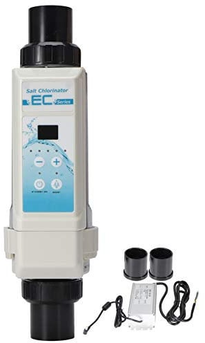 Kuuleyn Salt Chlorine Generator, Clorador de Sal, 8g/h Piscina Agua Salada Generadores de Cloro salino Electrólisis Dispositivo clorador de Sal para spas Piscina 100‑240V